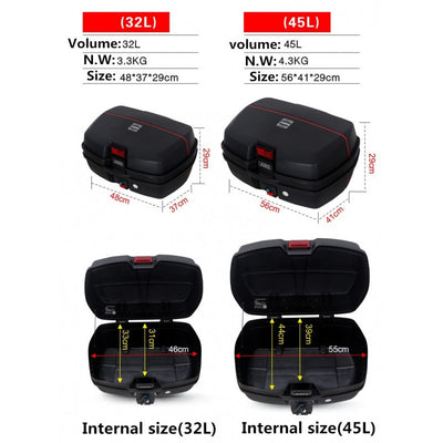Universal JDR Tail Box With Built In Brake Light And Metal Plate 1 Pc