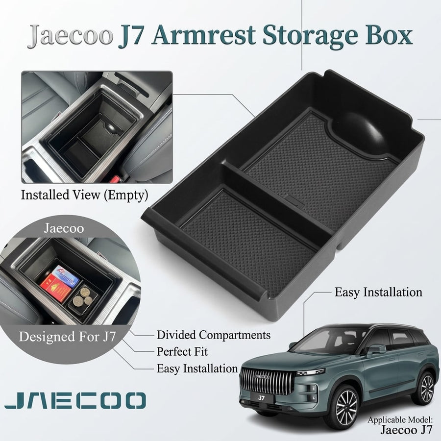 Jaecoo J7 Armrest Storage Box With Non-Slip Rubber Mats ST-39
