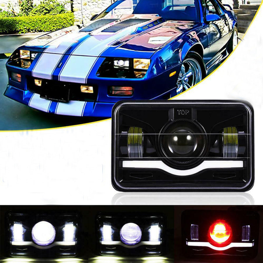 Jeep - Car LED Headlight Square 6x4 Sealed Beam 75W Hi-Low 1 Pc