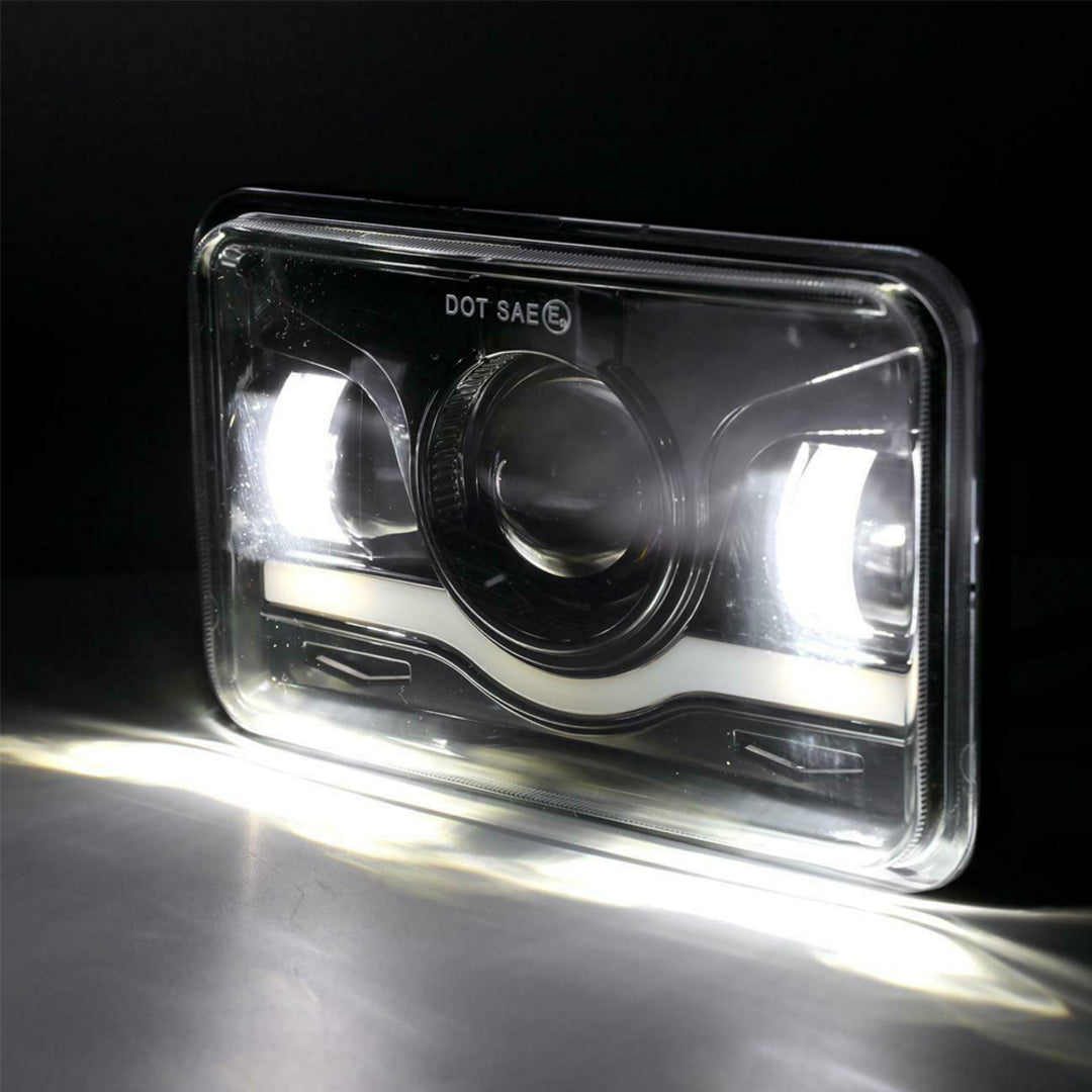 Jeep - Car LED Headlight Square 6x4 Sealed Beam 75W Hi-Low 1 Pc