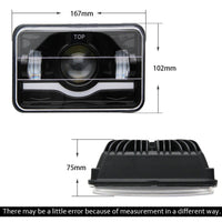 Jeep - Car LED Headlight Square 6x4 Sealed Beam 75W Hi-Low 1 Pc