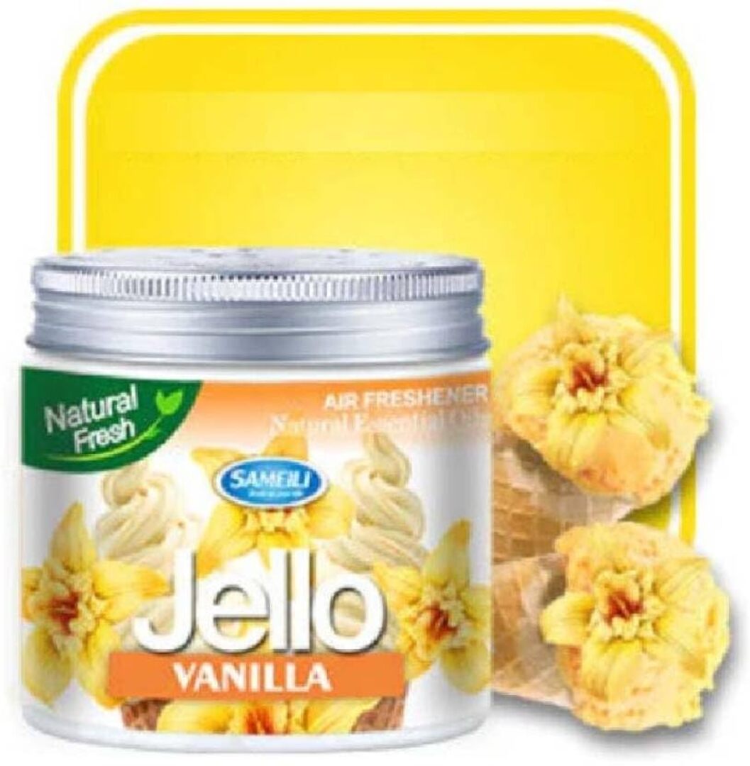 Jello Vanilla Flavor Air Freshener Gel Long Lasting Fragrance 1 Pc