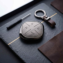 Jetour Dashing Elite Series Metallic Car Key Case Luxury Zinc Alloy Protection Case(Grey)