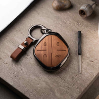Jetour Dashing Elite Series Metallic Car Key Case Luxury Zinc Alloy Protection Case(Brown)
