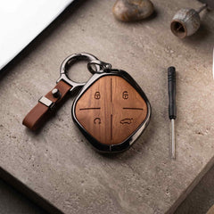 Jetour Dashing Elite Series Metallic Car Key Case Luxury Zinc Alloy Protection Case(Brown)