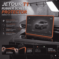 Jetour T1 Display Screen Silicone Rubber Protection LCD Edges Protector (Brown)