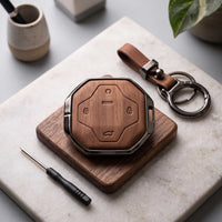 Jetour T2 Elite Series Metallic Car Key Case Luxury Zinc Alloy Protection Case(Brown)