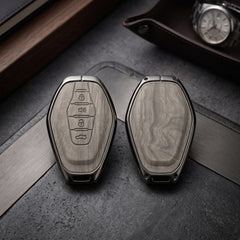 Jetour X70 Model Elite Series Metallic Car Key Case Luxury Zinc Alloy Protection Case(Grey)