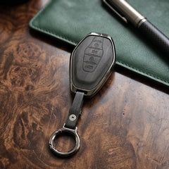 Jetour X70 Model Elite Series Metallic Car Key Case Luxury Zinc Alloy Protection Case(Black)