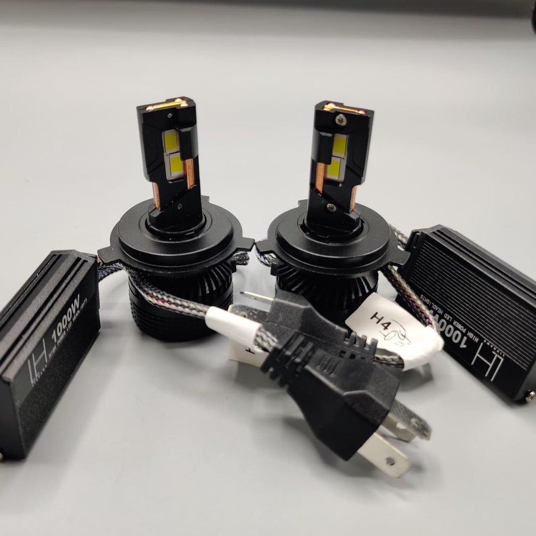 LIUHAWK LED Headlight Bulb Original H4 100 Watts 2 Pcs Set