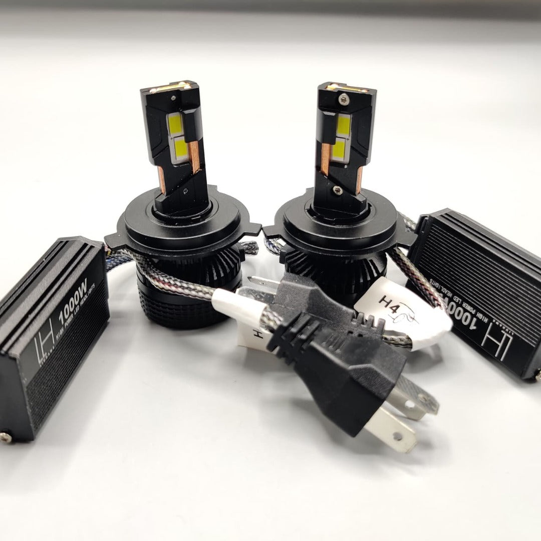LIUHAWK LED Headlight Bulb Original H4 100 Watts 2 Pcs Set
