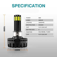 M6 Plus Headlight Moto led Bike LED 8 SMD 30W 1 Pc