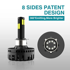 M6 Plus Headlight HJG led Bike LED 8 SMD 30W 1 Pc