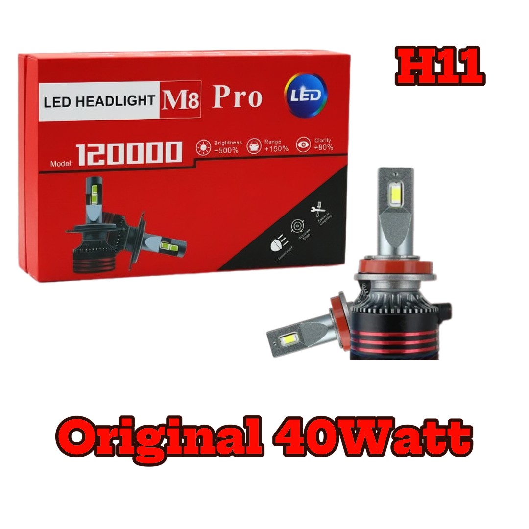 M8 Pro Led Headlight H11 Original 40 Watts 2 Pcs Set