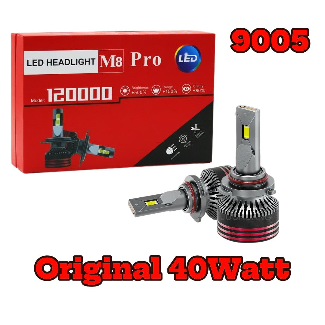 M8 Pro Led Headlight 9005 Original 40 Watts 2 Pcs Set