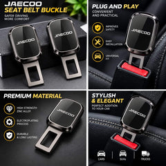 Jaecoo Logo Metal Double Buckle Seat Belt Clip Metallic Grey 2 pc