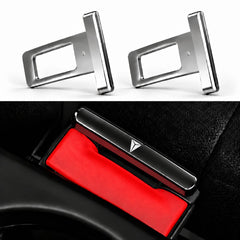 Deepal Logo Metal Seat Belt Clip Metallic Silver 2 Pcs Set