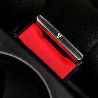 Deepal Logo Metal Seat Belt Clip Metallic Silver 2 Pcs Set