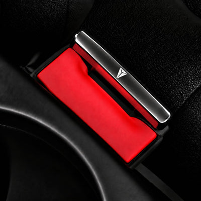 Deepal Logo Metal Seat Belt Clip Metallic Silver 2 Pcs Set