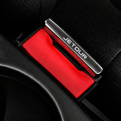 Jetour Logo Metal Seat Belt Clip Metallic Silver 2 Pcs Set