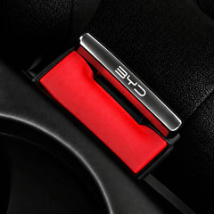 BYD Logo Metal Seat Belt Clip Metallic Silver 2 Pcs Set
