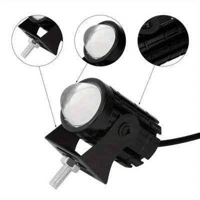 1 Pc Mini Driving Fog Lights, Motorcycle Auxiliary Spot Lights High Low Beam White / Yellow