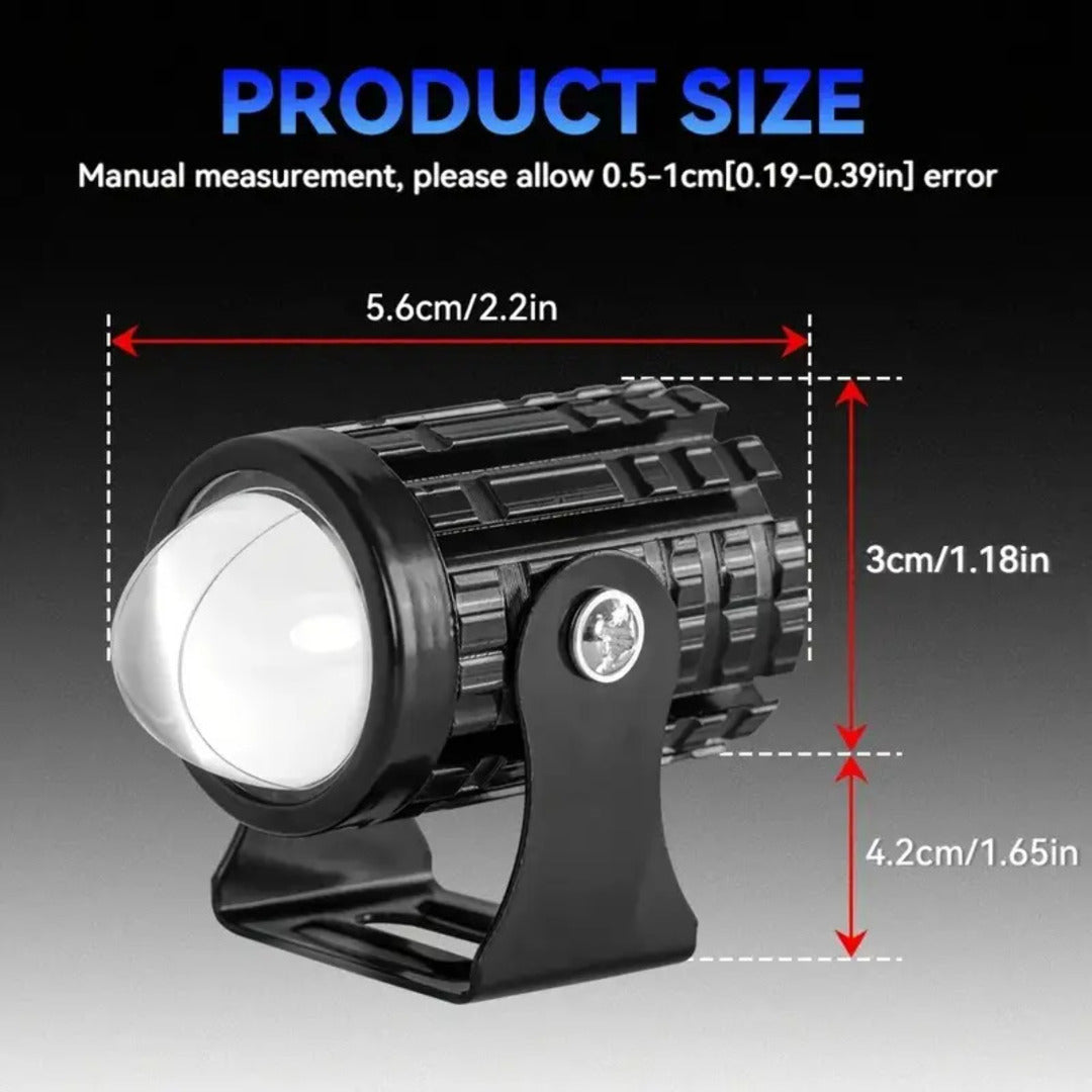 1 Pc D-11  Moto Driving Fog Lights, Motorcycle & Car Spot Lights High Low Beam White / Yellow