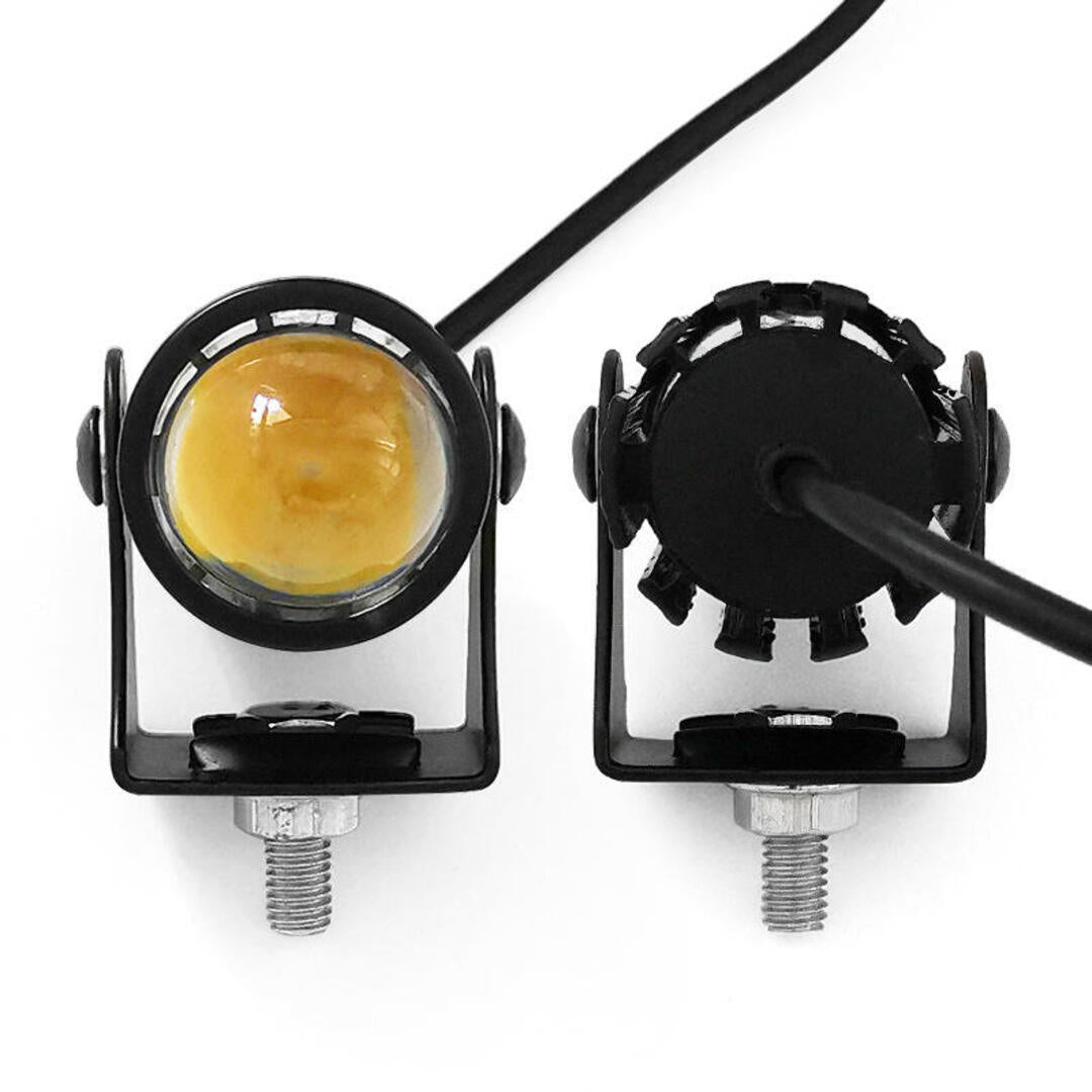 1 Pc Mini Driving Fog Lights, Motorcycle Auxiliary Spot Lights High Low Beam White / Yellow