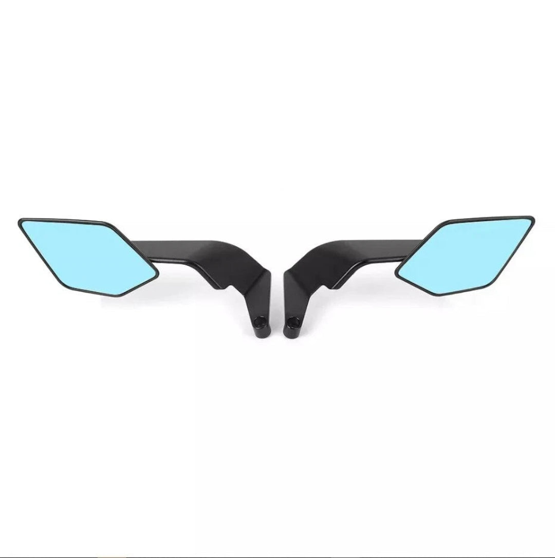 2 Pcs Set Motorcycle Rearview Mirror Wing Style Side Mirror Adjustable Rotating Side View Mirror
