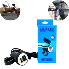Motorcycle Bike Mobile Phone USB Port 1.5A Charger Power Adapter 12v 1 Pc