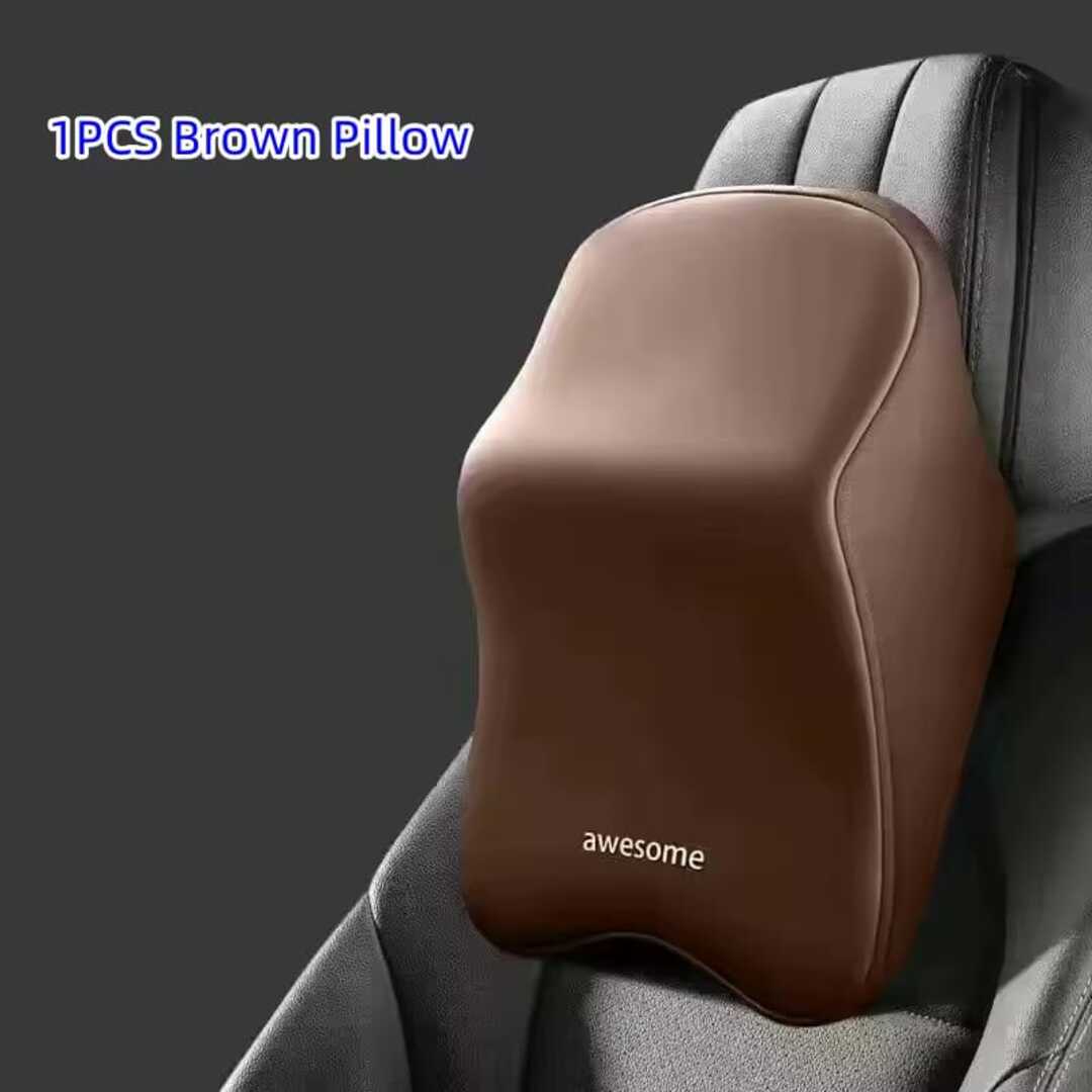 Universal Back Rest Cushion for Pain Relief Premium Quality Memory Foam For Car Seat 1 Pc(Brown)