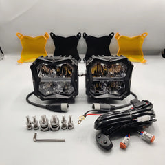 Nakamoro Premium Series C02 Model 5 Inch Round LED Floodlight With White/Amber Drl 2 pcs Set