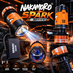 Nakamoro Spark Series 100W H4 Headlight Projector Lens Hi-Low Projector Light 1 Pc