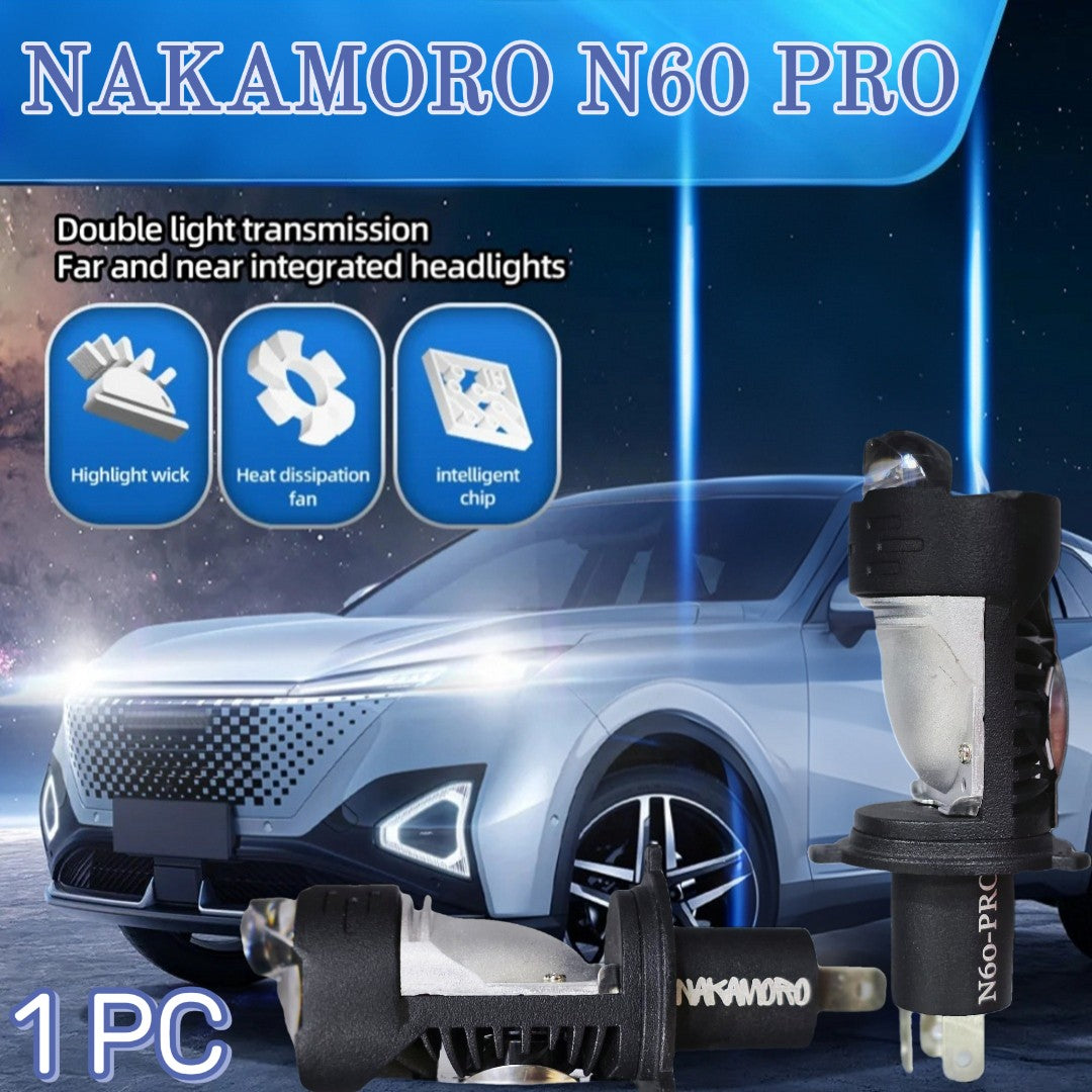 1 Pc Nakamoro N60 Pro Mini Dual Color Motorcycle LED H4 Headlight Projector Lens