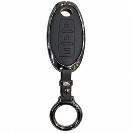 Nissan Juke Elite Series Metallic Car Key Case Luxury Zinc Alloy Protection Case(Black)