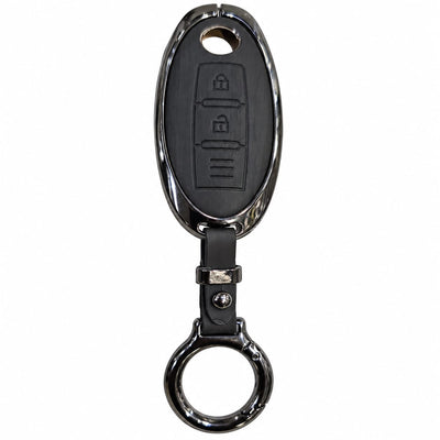 Nissan Juke Elite Series Metallic Car Key Case Luxury Zinc Alloy Protection Case(Black)