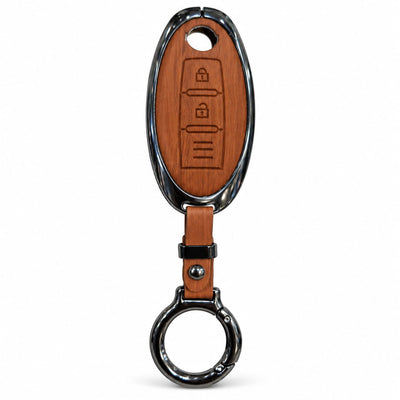 Nissan Juke Elite Series Metallic Car Key Case Luxury Zinc Alloy Protection Case(Brown)