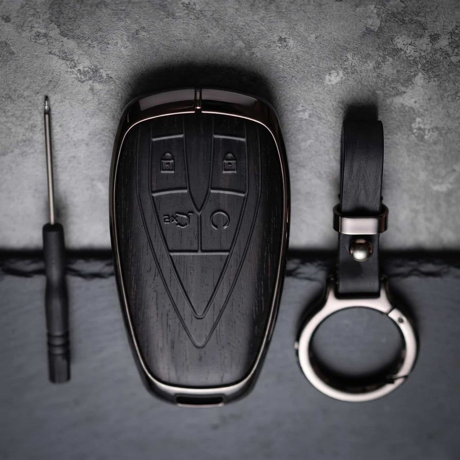 Oshan X7 Elite Series Metallic Car Key Case Luxury Zinc Alloy Protection Case(Black)