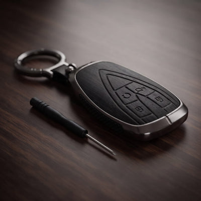 Oshan X7 Elite Series Metallic Car Key Case Luxury Zinc Alloy Protection Case(Black)