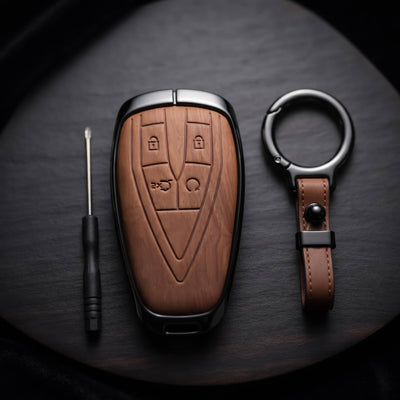 Oshan X7 Elite Series Metallic Car Key Case Luxury Zinc Alloy Protection Case(Brown)