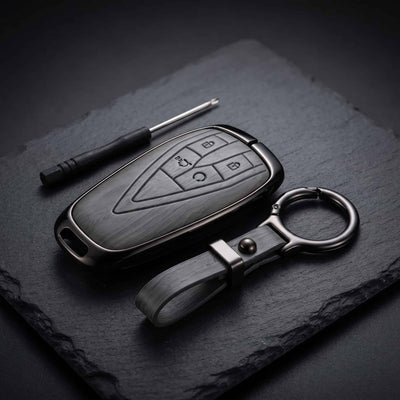 Oshan X7 Elite Series Metallic Car Key Case Luxury Zinc Alloy Protection Case(Grey)