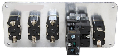 Universal LED Toggle Switch Panel 5in1 Multifunctional Ignition Switch Panel LED Indicator Light for Car And Jeep(Blue)