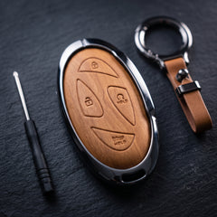Elantra New Elite Series Metallic Car Key Case Luxury Zinc Alloy Protection Case(Brown)