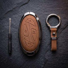 Tucson New Elite Series Metallic Car Key Case Luxury Zinc Alloy Protection Case(Brown)