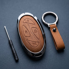 Tucson New Elite Series Metallic Car Key Case Luxury Zinc Alloy Protection Case(Brown)