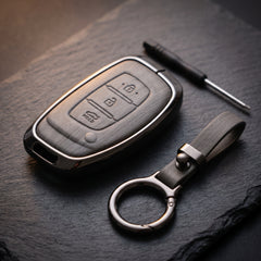 Elantra Old Elite Series Metallic Car Key Case Luxury Zinc Alloy Protection Case(Grey)
