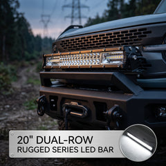 Dual Color Bar Light Tri-Row Slim 20 Inch 180 Watt