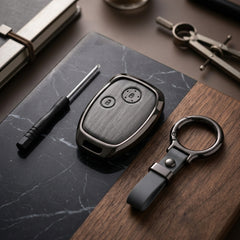 Honda Civic Reborn Elite Series Metallic Car Key Case Luxury Zinc Alloy Protection Case(Grey)