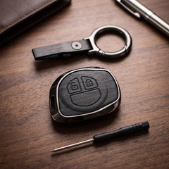 Suzuki Cultus New Elite Series Metallic Car Key Case Luxury Zinc Alloy Protection Case(Black)