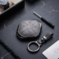 Jetour Dashing Elite Series Metallic Car Key Case Luxury Zinc Alloy Protection Case(Grey)
